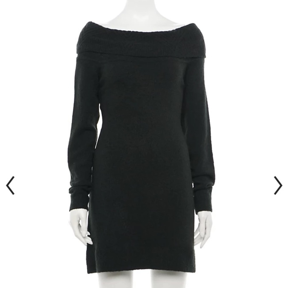 GRAY Kohl’s Off the Shoulder Sweater Dress